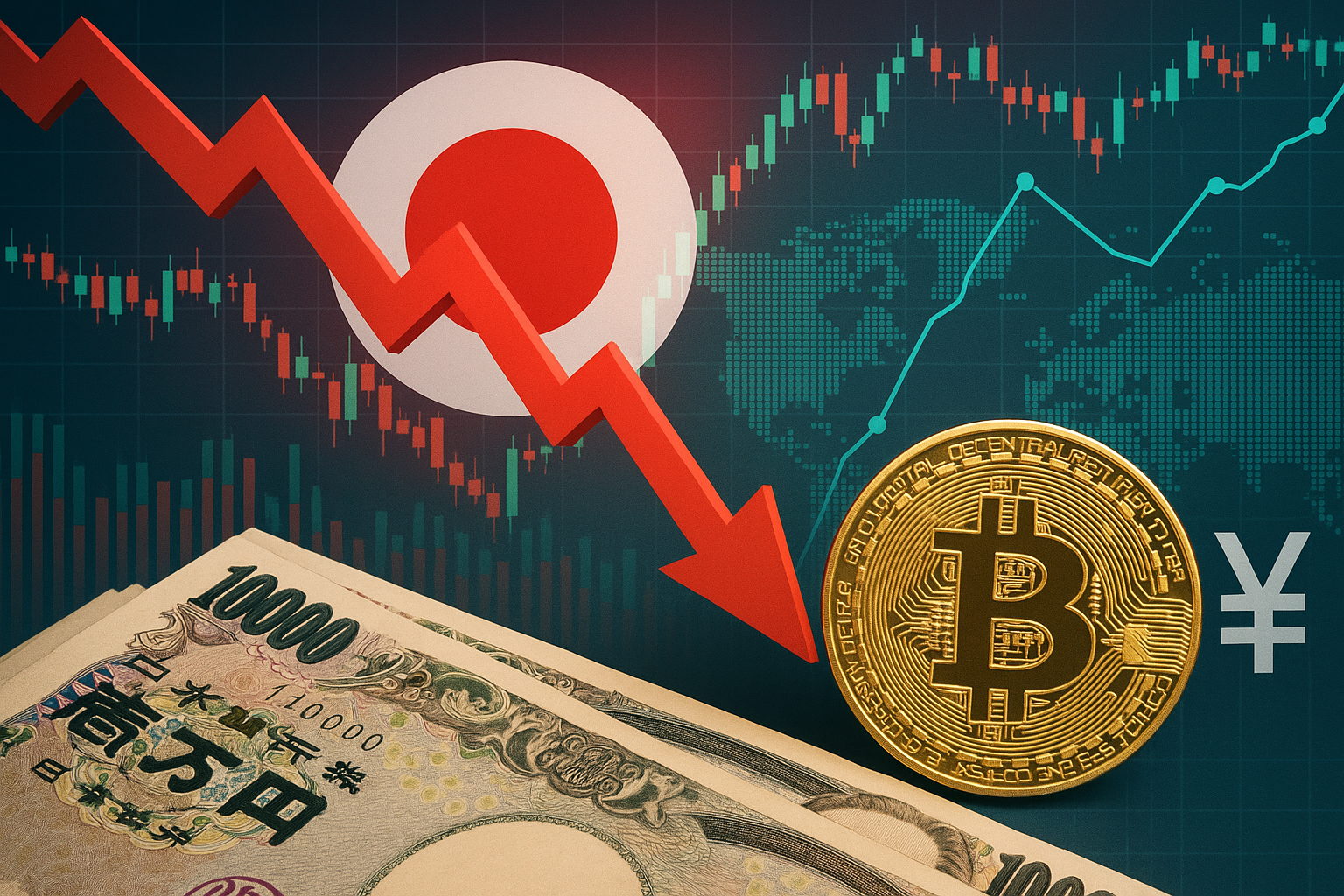 O estímulo do Japão abala os mercados globais com a queda do iene e aumento na demanda por criptomoedas