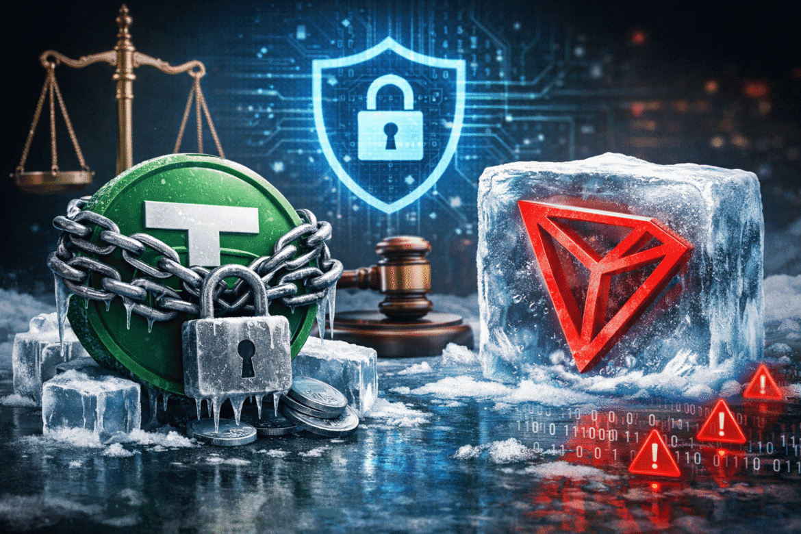 Tether congela R$ 182 milhões em USDT, evidenciando o controle centralizado nas stablecoins.