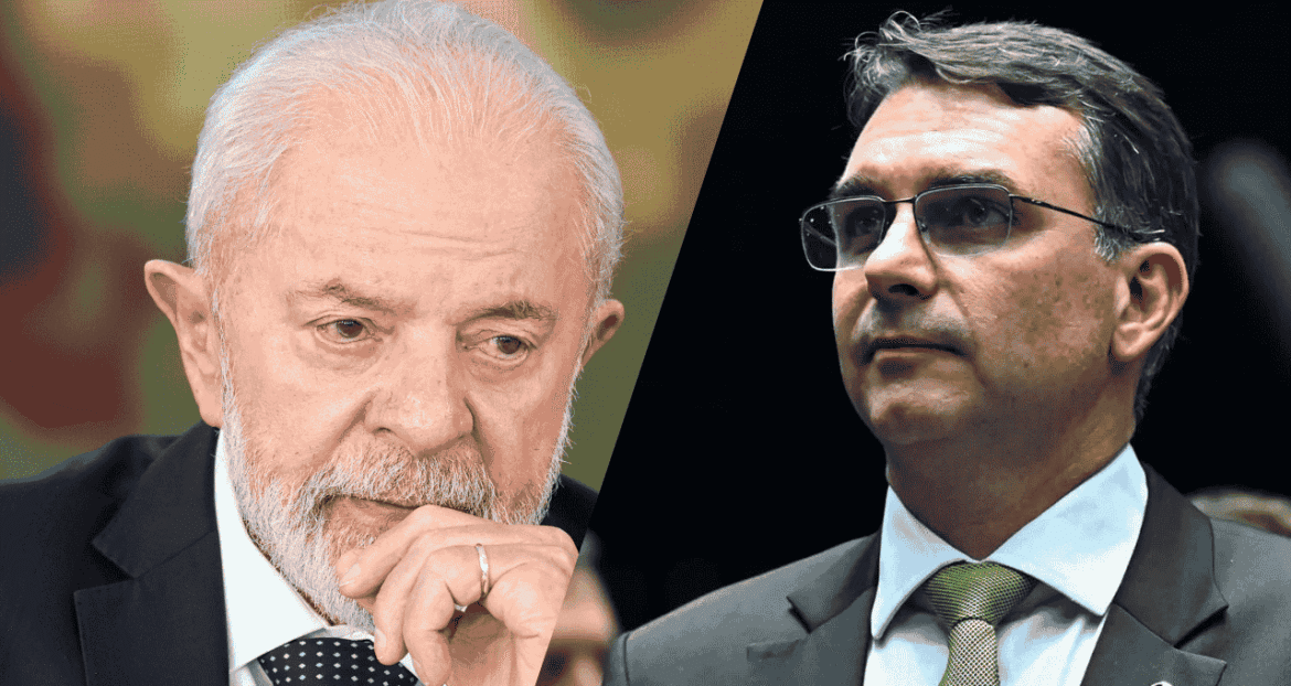 Lula registra 48% de rejeição, enquanto Flávio Bolsonaro aparece com 46%
