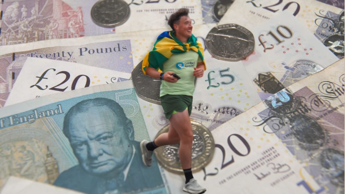 Ele completou 10 maratonas e conquistou 1 milhão de libras — e ainda vai correr mais 23 nos próximos 23 dias.